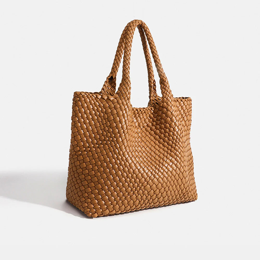 Gevlochten Shopper Kunstleer – Ruime Dames Tas met Tijdloos Design