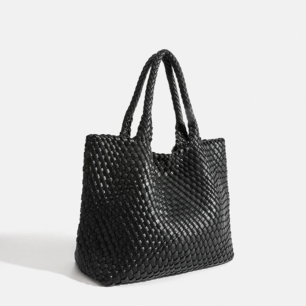 Gevlochten Shopper Kunstleer – Ruime Dames Tas met Tijdloos Design