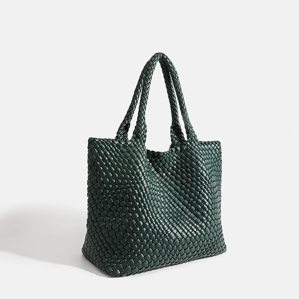 Gevlochten Shopper Kunstleer – Ruime Dames Tas met Tijdloos Design