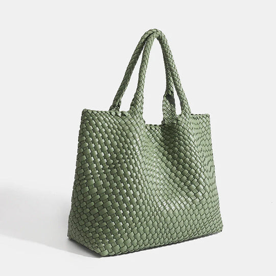 Gevlochten Shopper Kunstleer – Ruime Dames Tas met Tijdloos Design