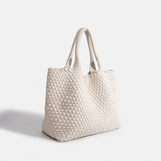 Gevlochten Shopper Kunstleer – Ruime Dames Tas met Tijdloos Design