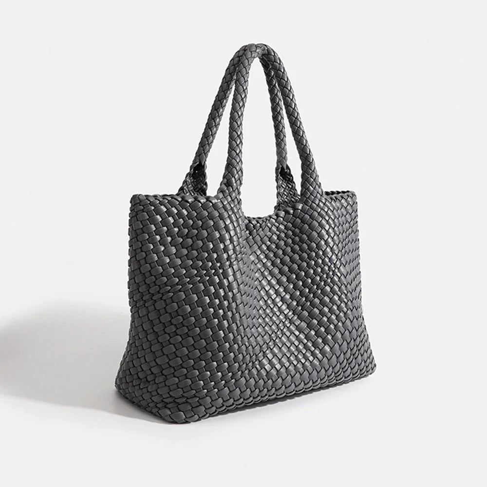 Gevlochten Shopper Kunstleer – Ruime Dames Tas met Tijdloos Design