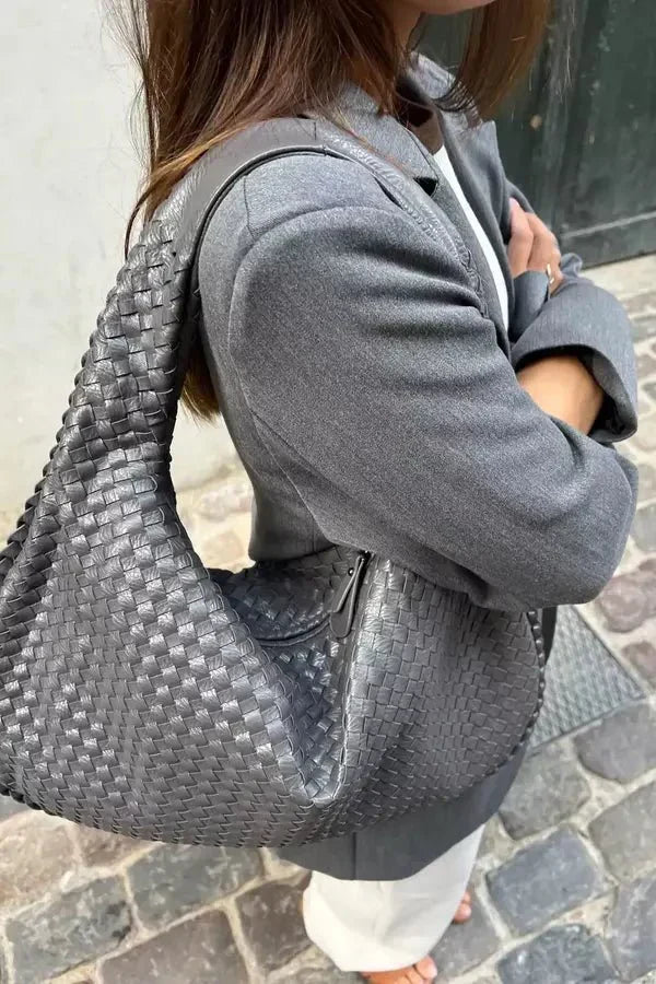 Gevlochten Shopper XL – Ruime Dames Schoudertas