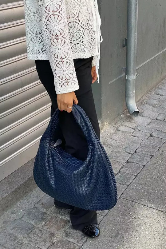 Gevlochten Shopper XL – Ruime Dames Schoudertas