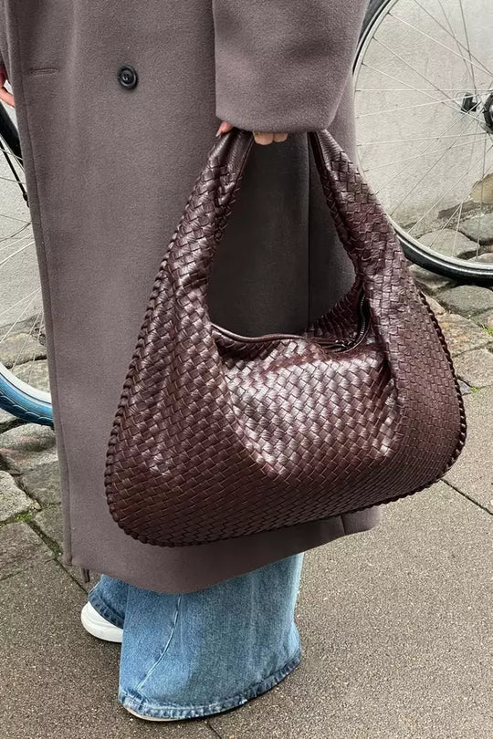 Gevlochten Shopper XL – Ruime Dames Schoudertas
