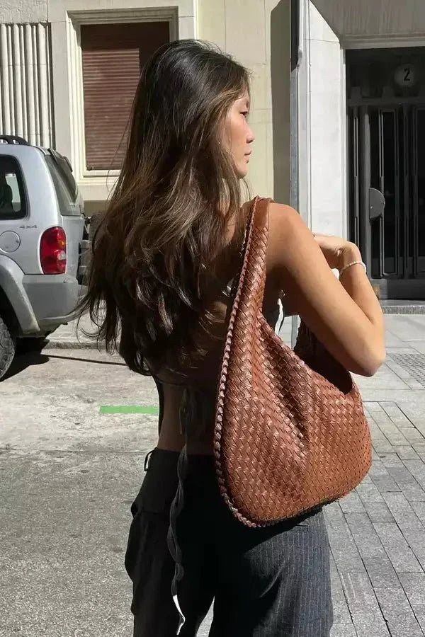 Gevlochten Shopper XL – Ruime Dames Schoudertas