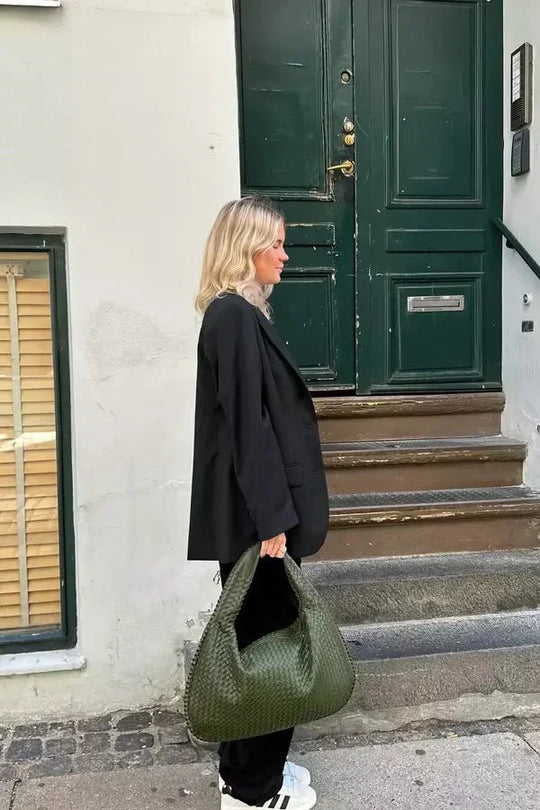 Gevlochten Shopper XL – Ruime Dames Schoudertas