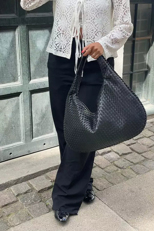 Gevlochten Shopper XL – Ruime Dames Schoudertas