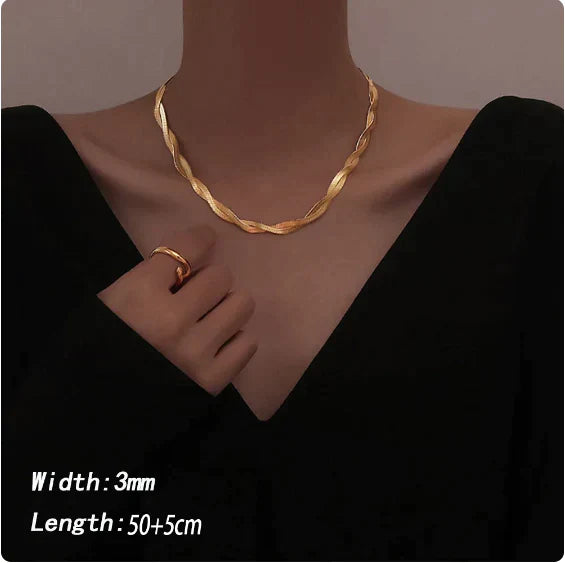 Twist halsketting en armband