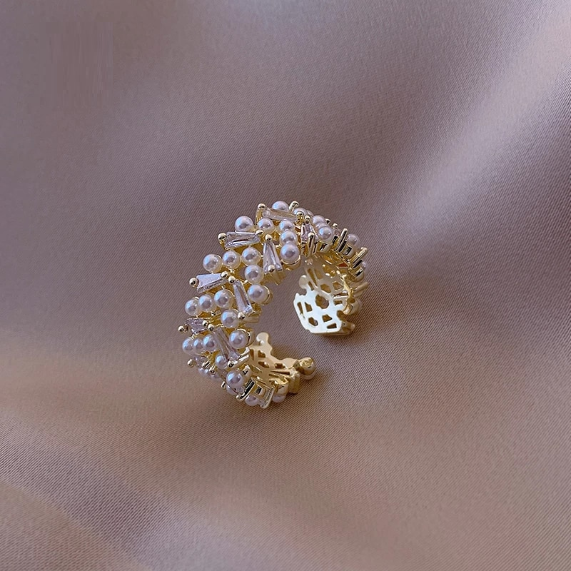 Adjustable Beautiful Pearl Ring