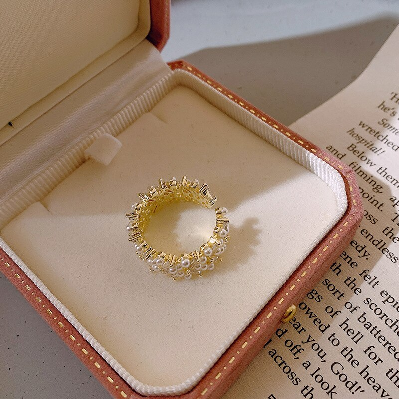Adjustable Beautiful Pearl Ring