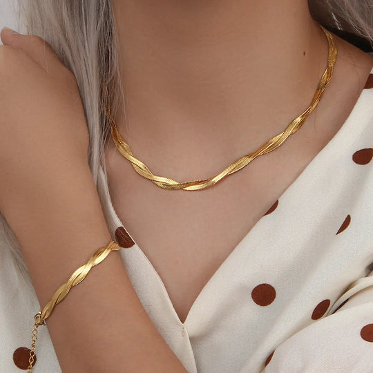 Twist halsketting en armband