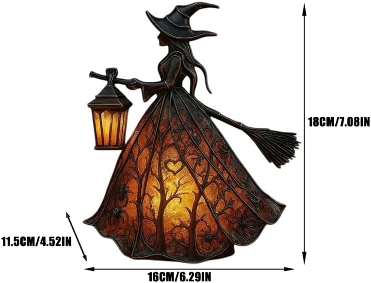 Halloween Lantaarn – Sfeerlamp met Heksendesign