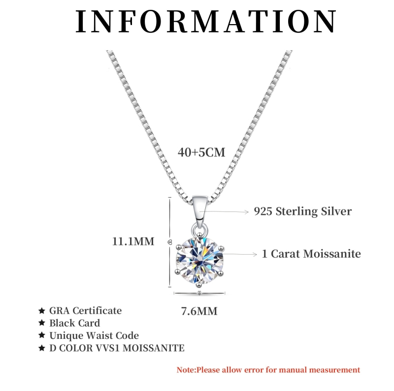 Classic Moissanite Necklace – Shine Like the Star You Are