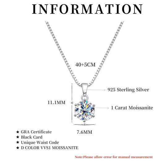 Classic Moissanite Necklace – Shine Like the Star You Are