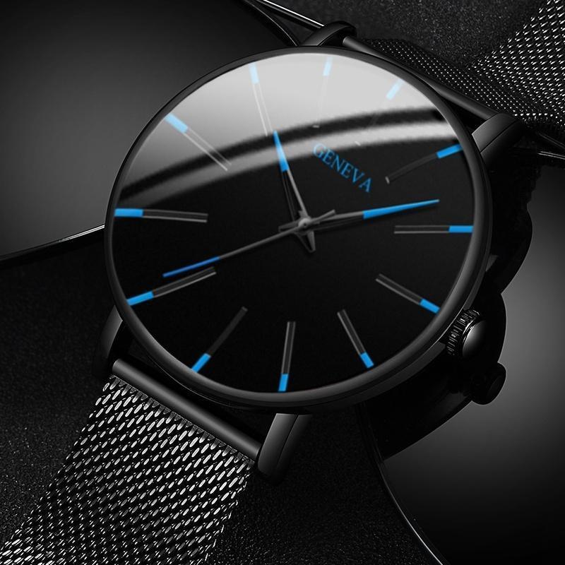 Heren Horloge – Minimalistisch met Zwarte Wijzerplaat
