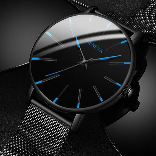 Heren Horloge – Minimalistisch met Zwarte Wijzerplaat