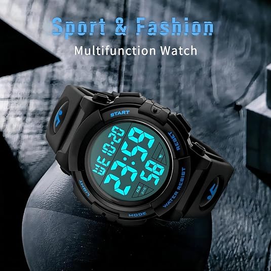 Heren Sporthorloge – Digitaal met LED-Display en Waterdicht