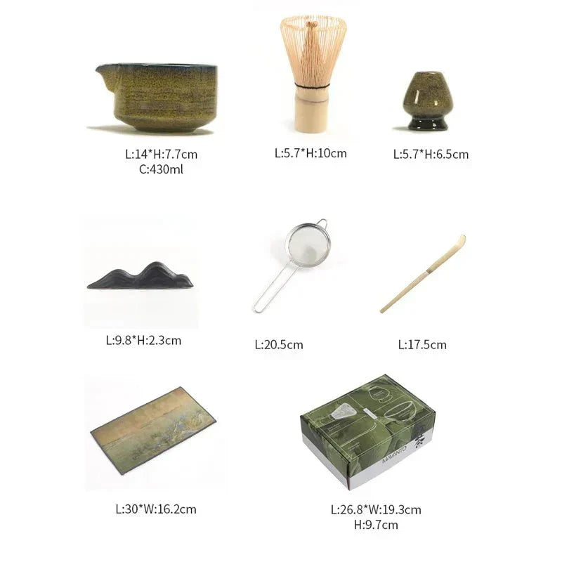 Hommfer - 7-delige Japanse Matcha-set voor de keuken