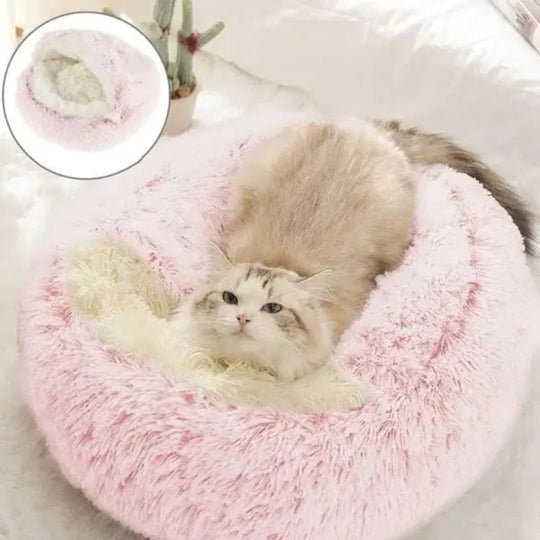 Winter Pet Bed – Cozy Cave Design with Soft Filling