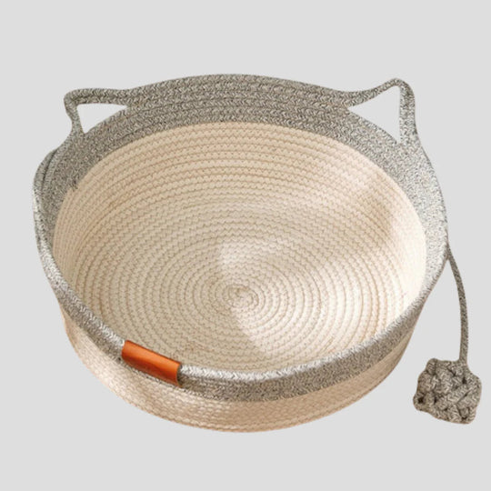 Kattenmand Gevlochten Katoen – Zacht &amp; Decoratief Kattenbed