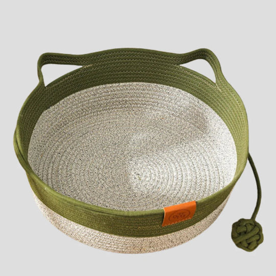 Kattenmand Gevlochten Katoen – Zacht &amp; Decoratief Kattenbed