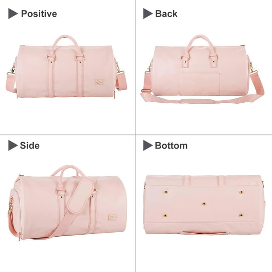 Kledingtas Weekendtas 2-in-1 – PU Leer, Handbagage
