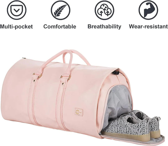 Kledingtas Weekendtas 2-in-1 – PU Leer, Handbagage