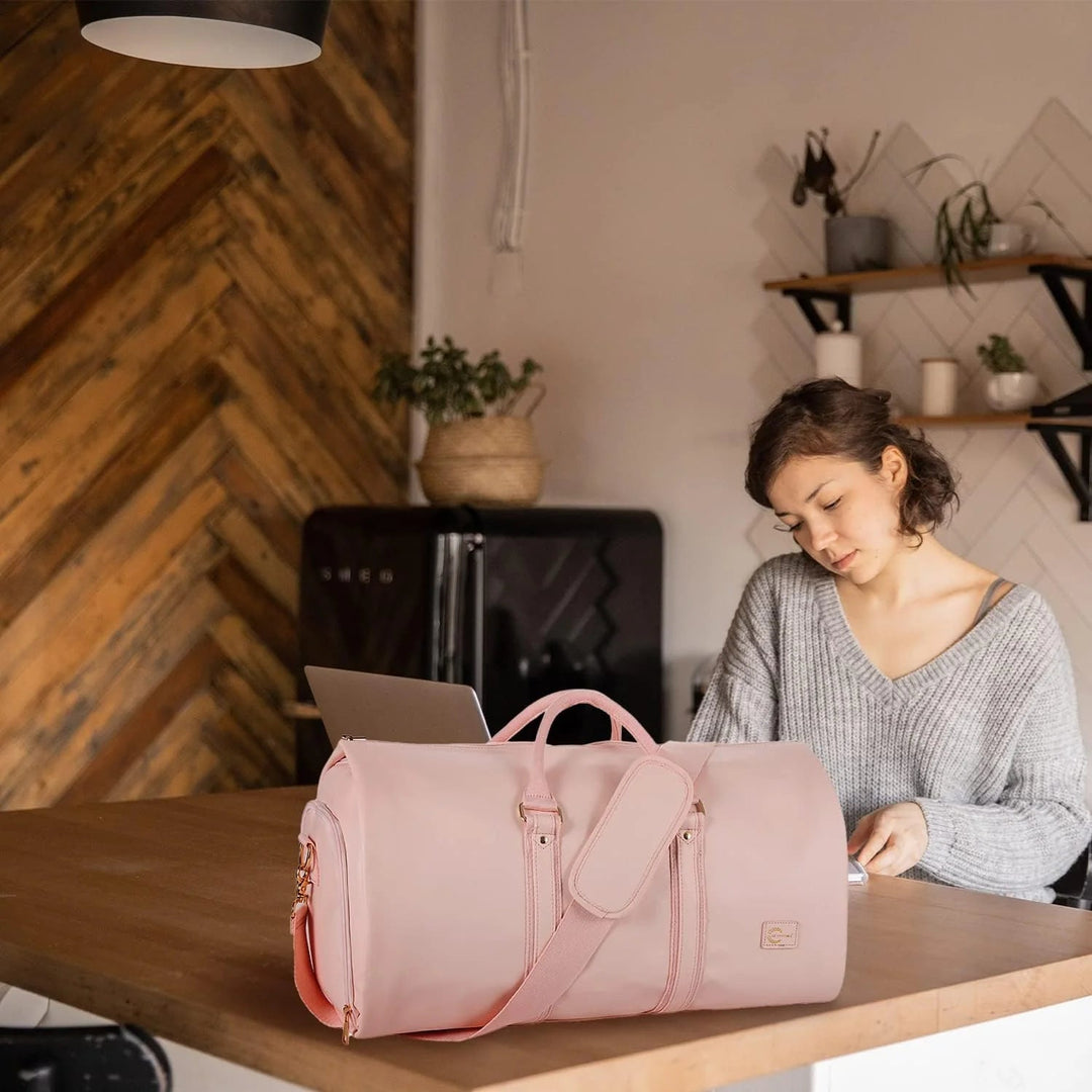 Kledingtas Weekendtas 2-in-1 – PU Leer, Handbagage
