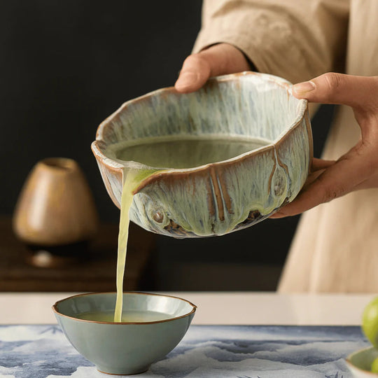 Matcha Set 8-delig - Handgemaakte Keramiek 550ml - Met Bamboe Accessoires