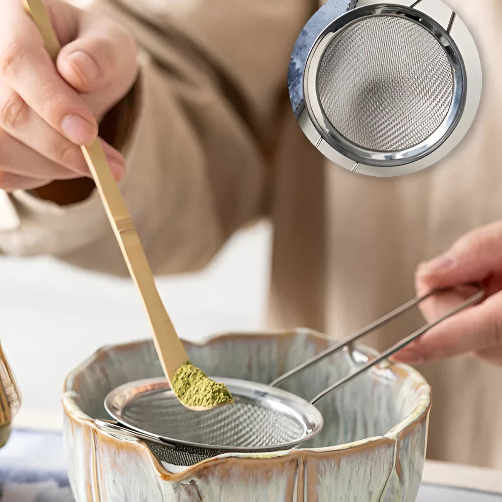 Matcha Set 8-delig - Handgemaakte Keramiek 550ml - Met Bamboe Accessoires