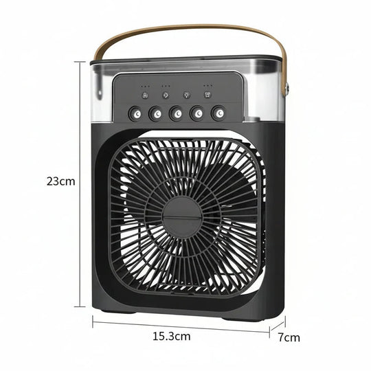 Mini Ventilator &amp; Luchtbevochtiger 2-in-1 – Draagbaar voor Bureau