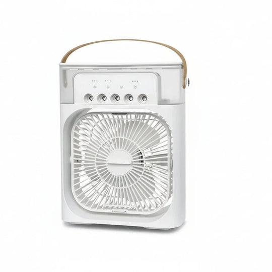 Mini Ventilator &amp; Luchtbevochtiger 2-in-1 – Draagbaar voor Bureau