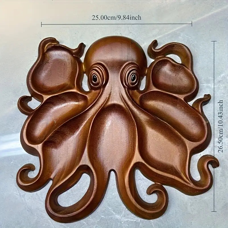 Octopus Serveerplank - Gerecycled Hout - Charcuterie Presentatieplank