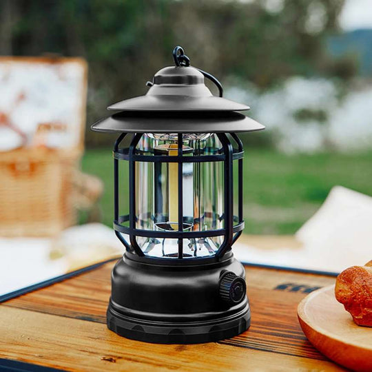 Oplaadbare Campinglamp – Vintage LED Lantaarn Dimbaar