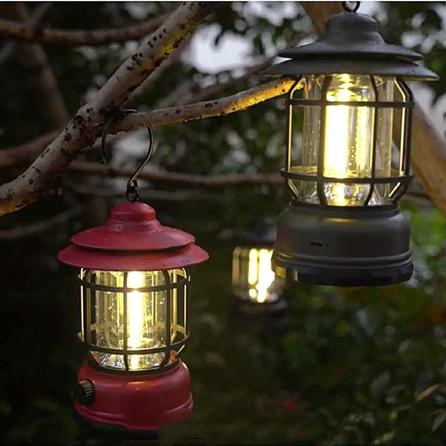Oplaadbare Campinglamp – Vintage LED Lantaarn Dimbaar