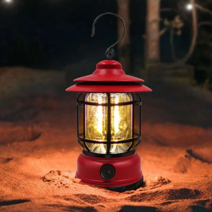Oplaadbare Campinglamp – Vintage LED Lantaarn Dimbaar