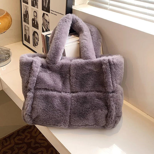 Pluche Handtas Dames – Zachte &amp; Ruime Wintertas (35 cm)