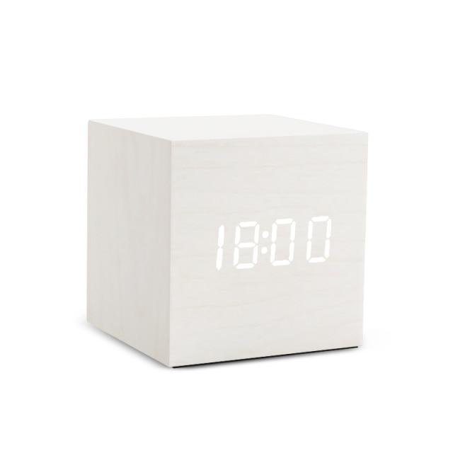 Minimalist Wooden LED Alarm Clock