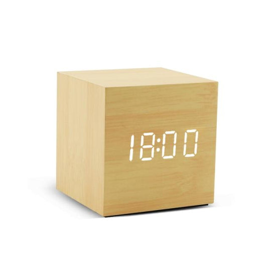 Minimalist Wooden LED Alarm Clock