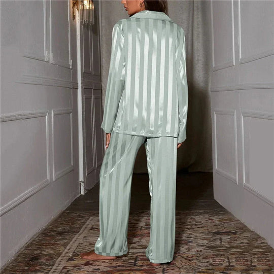 Pyjama Dames – Zijdezacht Satijnlook, Lange Mouw