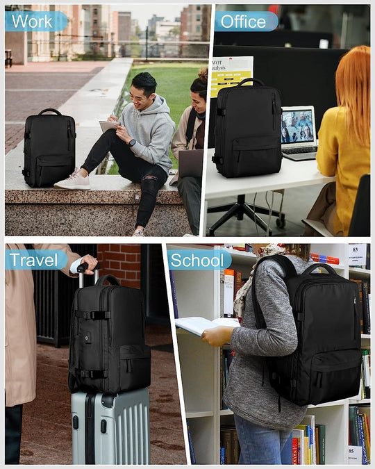 Reisrugzak 40L Waterdicht – Schoenvak, USB-poort &amp; Laptopvak