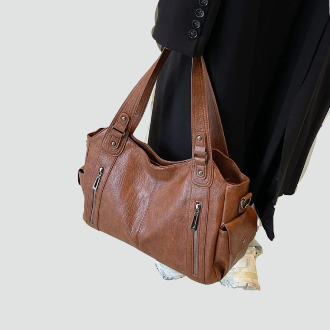 Schoudertas Dames – Ruim met Leren Uitstraling