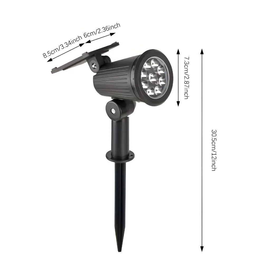Solar Tuinspot met 9 LEDs - Verstelbaar - 8 uur Verlichting