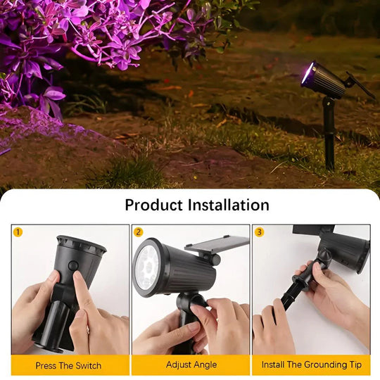 Solar Tuinspot met 9 LEDs - Verstelbaar - 8 uur Verlichting