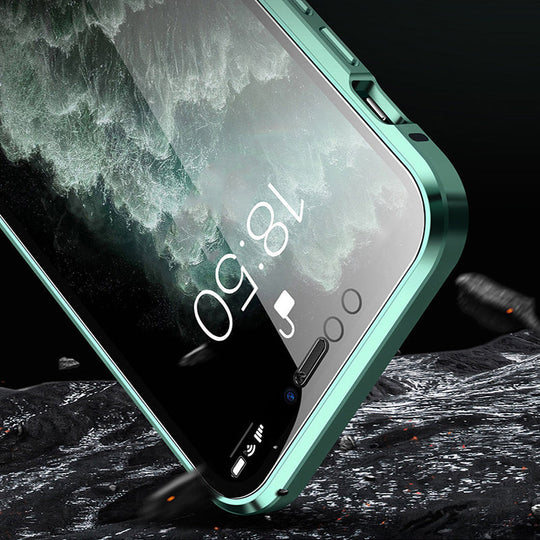 Magnetische 360° Glas Beschermde iPhone hoesje
