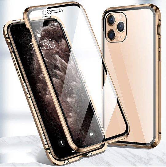 Magnetische 360° Glas Beschermde iPhone hoesje