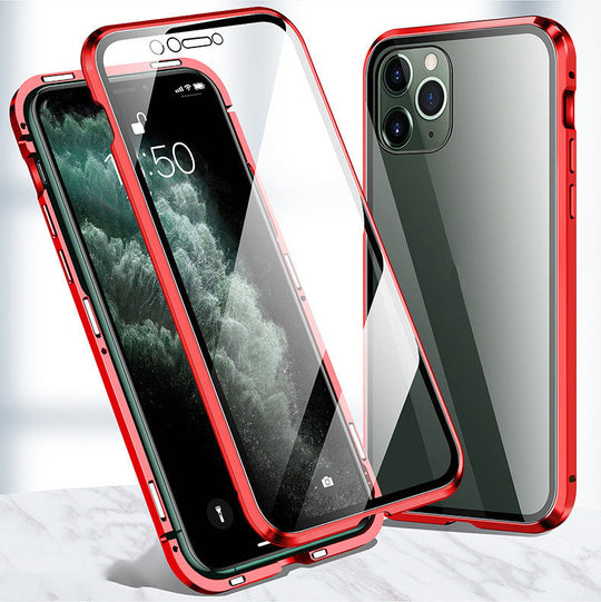 Magnetische 360° Glas Beschermde iPhone hoesje