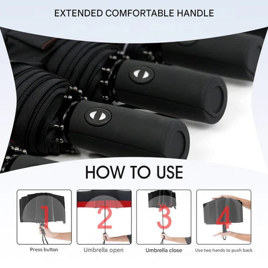 Stormbestendige en opvouwbare paraplu – AeroShield