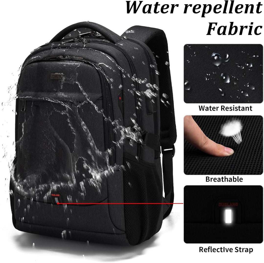 Laptop Travel Backpack – Waterproof with USB Port, Organized